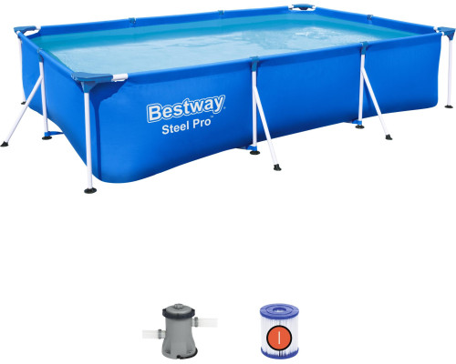 Басейн на стійках Bestway Steel Pro 300x201см 3в1 (56411)