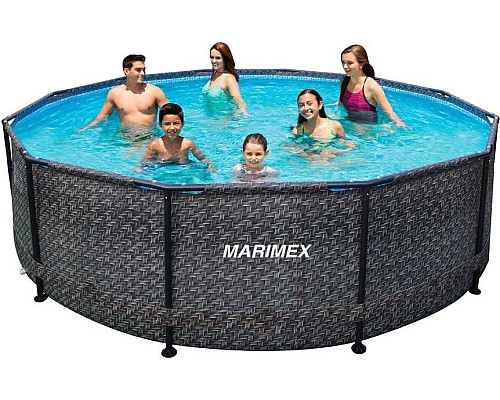 Басейн каркасний Marimex Florida Ratan 457 х 137 см, графітовий