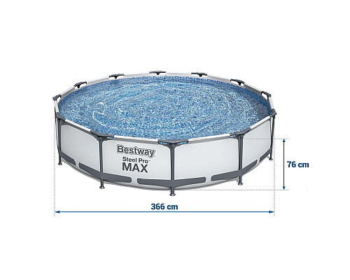 Басейн каркасний 9в1 Bestway 56416 366 x 76 см Басейн каркасний 9в1 Bestway 56416 366 x 76 см