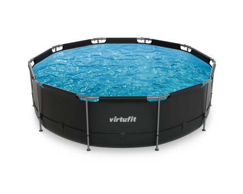 Басейн каркасний VIRTUFIT з фільтрувальним насососм 366 х 100 см, антрацитовий