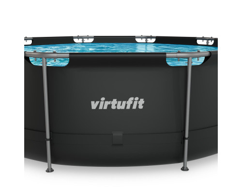 Басейн каркасний VIRTUFIT з фільтрувальним насососм 366 х 100 см, антрацитовий