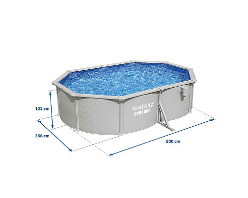 Басейн каркасний 13в1 Bestway Hydrium 56586 500 х 366 х 122 см