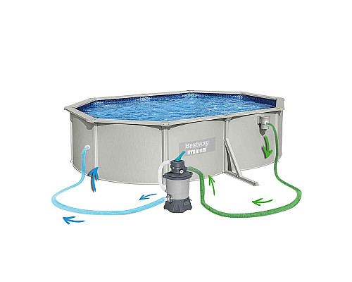 Басейн каркасний 13в1 Bestway Hydrium 56586 500 х 366 х 122 см