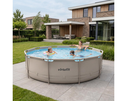 Басейн каркасний VIRTUFIT з фільтрувальним насососм 366 х 100 см, бежевий