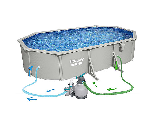 Басейн каркасний 13в1 Bestway Hydrium 56369 610 х 366 х 122 см