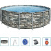 Басейн каркасний 6в1 Bestway 56886 Power Steel 549 см - сірий