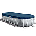 Басейн каркасний овальний 21в1 INTEX 26798, 610 x 305 x 122 см, сірий