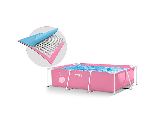 Басейн каркасний прямокутний 15в1 INTEX 28266, 220 x 150 x 60 см