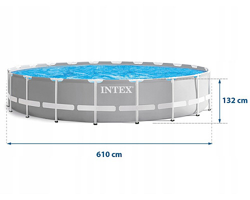 Басейн каркасний 21в1 Intex 26756 610 х 132 см з самокатом Soke GO