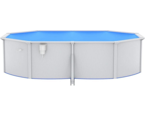 Басейн каркасний овальний vidaXL 490 x 360 x 120 см, білий + драбина Басейн каркасний овальний vidaXL 490 x 360 x 120 см, білий + драбина