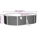 Басейн каркасний овальний vidaXL 490 x 360 x 120 см, білий + драбина