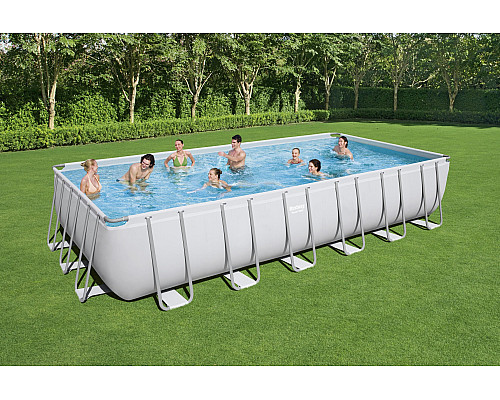 Басейн каркасний прямокутний Bestway 56475, 732 x 366 x 132 см - білий