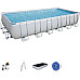 Басейн каркасний прямокутний Bestway 56475, 732 x 366 x 132 см - білий