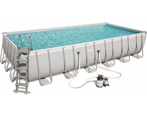 Басейн каркасний прямокутний Bestway 56475, 732 x 366 x 132 см - білий