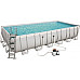 Басейн каркасний прямокутний Bestway 56475, 732 x 366 x 132 см - білий
