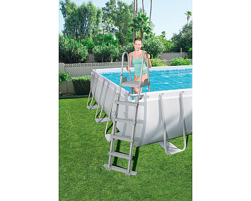 Басейн каркасний прямокутний Bestway 56475, 732 x 366 x 132 см - білий