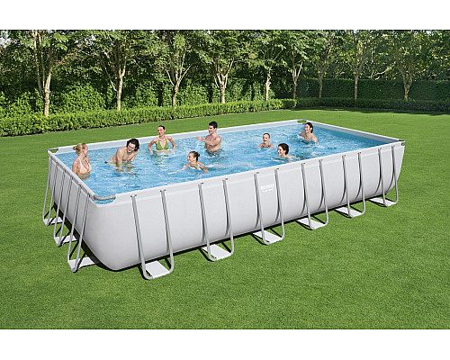 Басейн каркасний прямокутний Bestway 56475, 732 x 366 x 132 см - білий