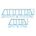 Басейн каркасний овальний 12в1 Bestway 56710, 549 x 274 x 122 см