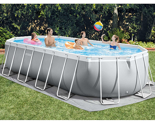 Басейн каркасний овальний 12в1 INTEX 26798, 610 x 305 х 122 см, сірий