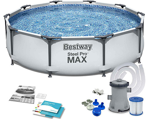 Басейн каркасний 10в1 Bestway 56408 Steel Pro Max 305 см