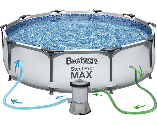 Басейн каркасний 10в1 Bestway 56408 Steel Pro Max 305 см