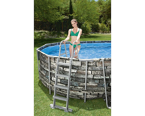 Басейн каркасний овальний Bestway Power Steel Swim, 610 x 366 x 122 см