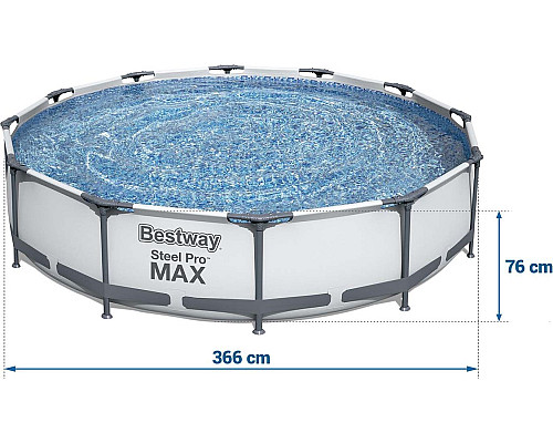 Басейн каркасний 16в1 Bestway 56416 Steel Pro Max 366 см
