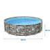 Басейн каркасний Bestway 56966 Power Steel 488 см - коричневий