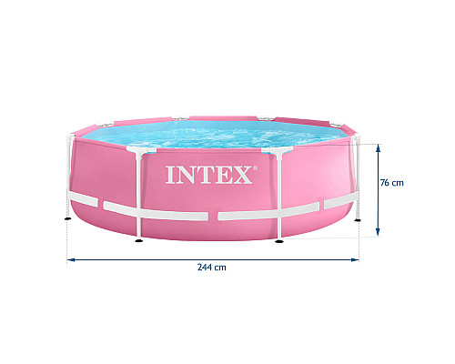 Басейн каркасний INTEX 28292, 244 x 76 см, рожевий