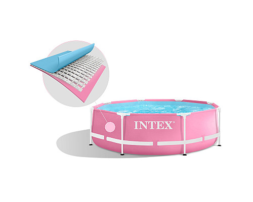 Басейн каркасний INTEX 28292, 244 x 76 см, рожевий