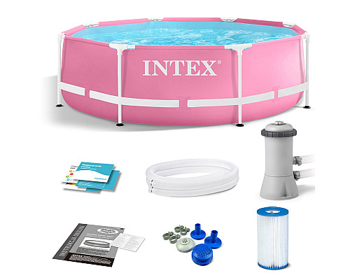 Басейн каркасний INTEX 28292, 244 x 76 см, рожевий