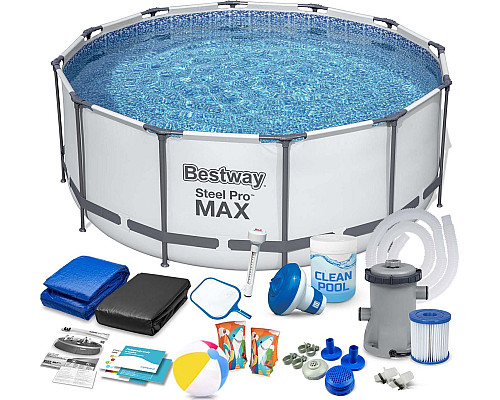 Басейн каркасний 17в1 Bestway 56595 Steel Pro Max 427 см