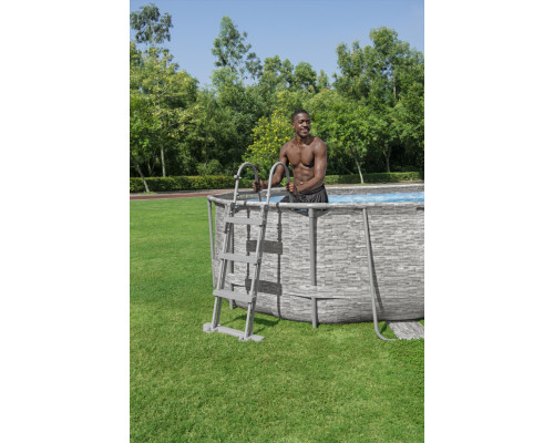 Басейн Power Steel Swim Vista з вікном 488x305x107 16x10FT BESTWAY 6in1 + пісочний насос