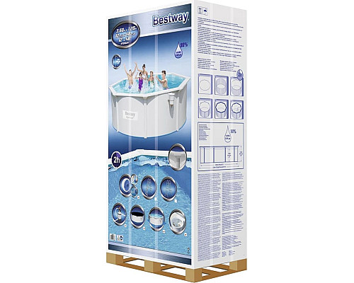 Басейн каркасний 6в1 Bestway 56574 Hydrium 360 см - білий