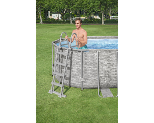 Каркасний басейн Power Steel Swim Vista з вікном 549x274x122 18x9FT BESTWAY 7in1