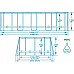 Басейн каркасний овальний 7в1 Bestway Power Steel Swim Vista з вікном 549 x 274 x 122 см