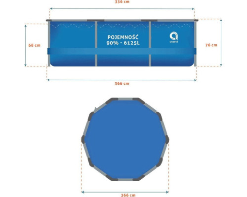Каркасний басейн Avenli 366см 16in1