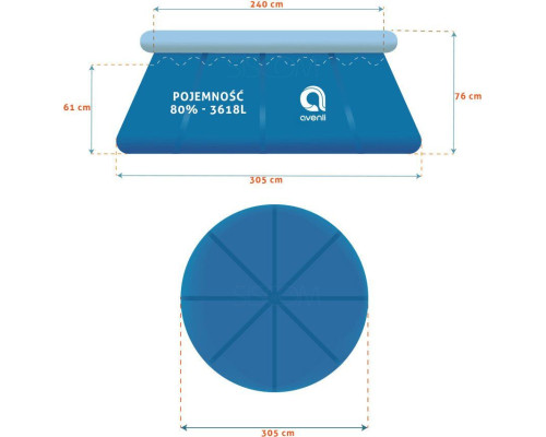 Басейн каркасний Avenli 305см 14в1