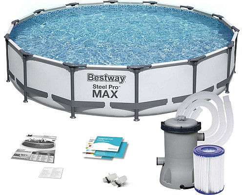 Басейн каркасний 9в1 Bestway 56595 Steel Pro Max 427 см Басейн каркасний 9в1 Bestway 56595 Steel Pro Max 427 см