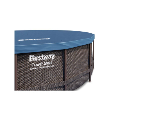 Басейн каркасний 6в1 Bestway 56977 Power Steel 549 см - коричневий Басейн каркасний 6в1 Bestway 56977 Power Steel 549 см - коричневий