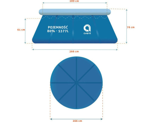 Басейн надувний Avenli 366см 14в1