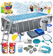 Басейн каркасний прямокутний 18в1 Bestway 56670, 488 x 244 x 122 см
