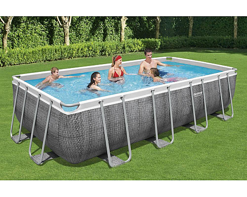 Басейн каркасний прямокутний Bestway Power Steel 549 x 274 x 122 см - сірий