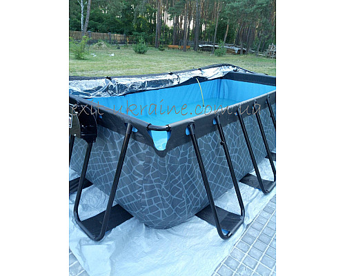 Басейн каркасний прямокутний EXIT з куполом 400x200х100 см + картридж Басейн каркасний прямокутний EXIT з куполом 400x200х100 см + картридж