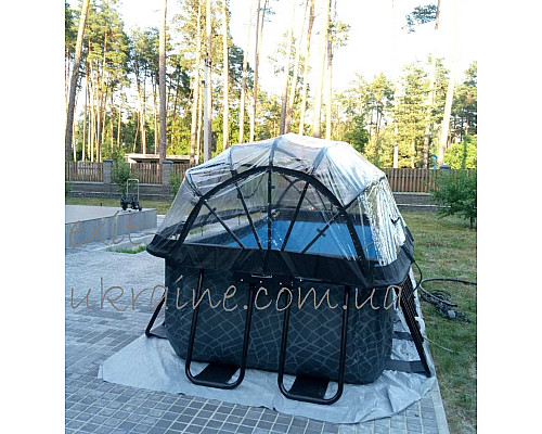 Басейн каркасний прямокутний EXIT з куполом 400x200х100 см + картридж Басейн каркасний прямокутний EXIT з куполом 400x200х100 см + картридж