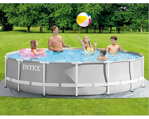 Басейн каркасний INTEX 26720, 427 x 107 см, сірий