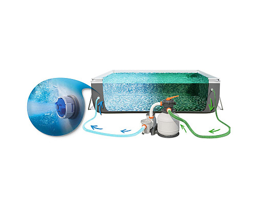 Басейн каркасний прямокутний 12в1 Bestway 56466N, 549 x 274 x 122 см