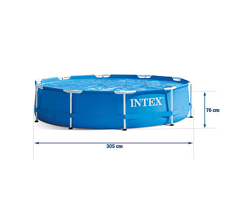 Басейн каркасний 9в1 INTEX 28202GN, 305 x 76 см, синій