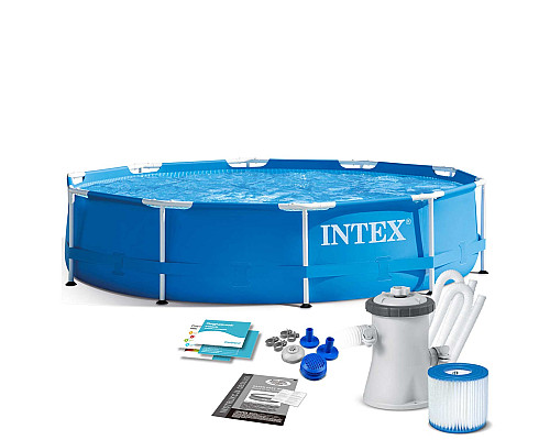 Басейн каркасний 9в1 INTEX 28202GN, 305 x 76 см, синій