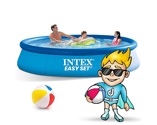 Басейн надувний 15в1 INTEX 28142, 396 x 84 см, блакитний